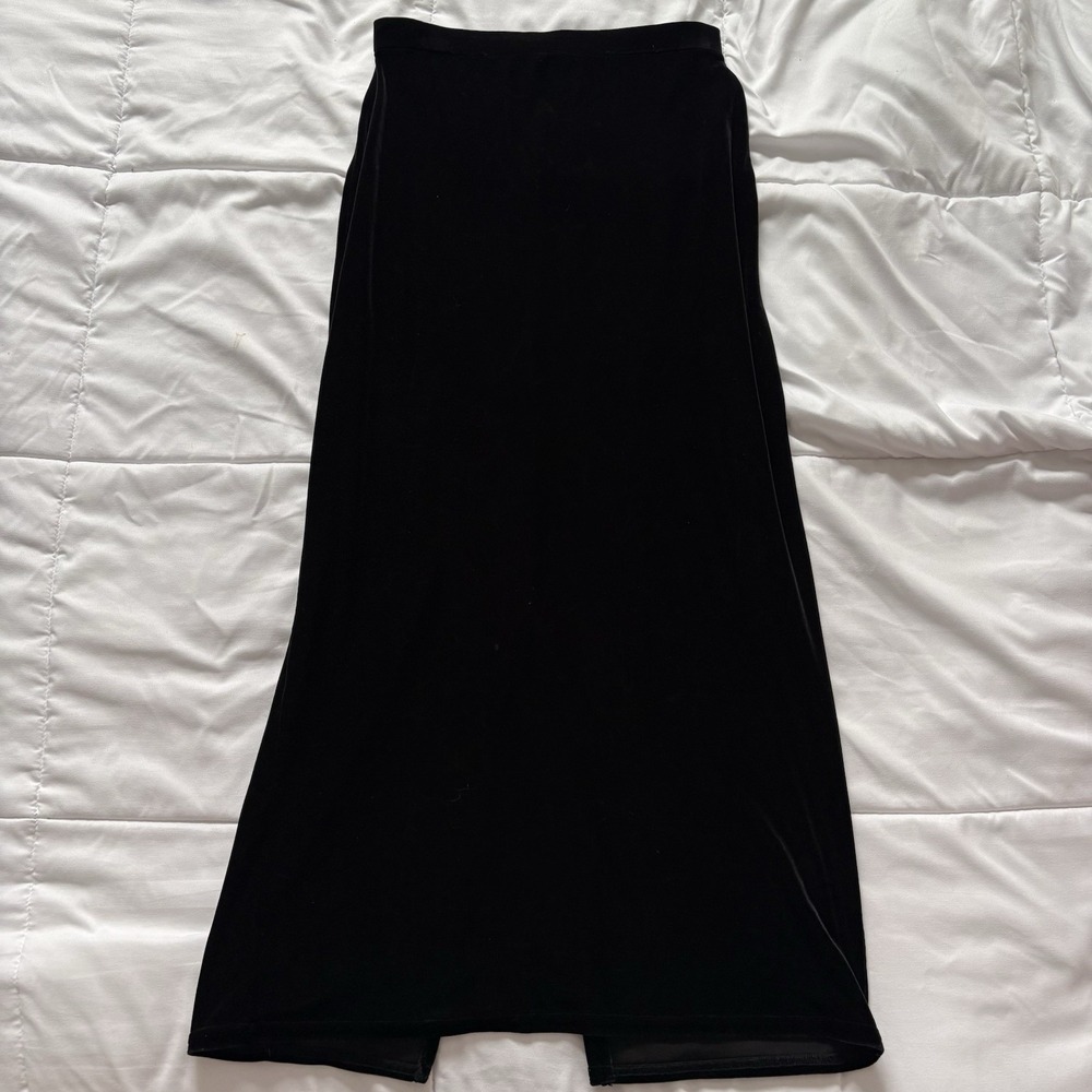 Vintage 90s Velour Maxi Skirt Womens‎ Small Gothic Vampire Y2K Feminine Grunge